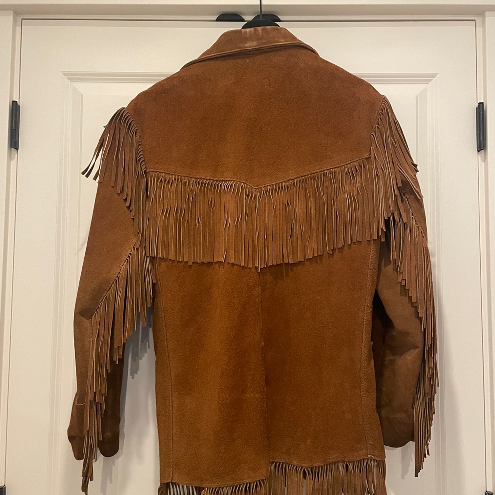 Vintage Jo-O-Kay Suede Fringe Jacket. Heavy Genuine Suede - Picture 3 of 7